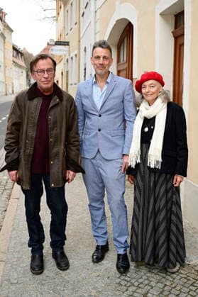 Andreas Neumann-Nochten, Sebastian Kommerell und Blanche Kommerell bei der Vernissage & Lesung Gesichter in der Galerie Zwoneun. Görlitz, 14.03.2026
