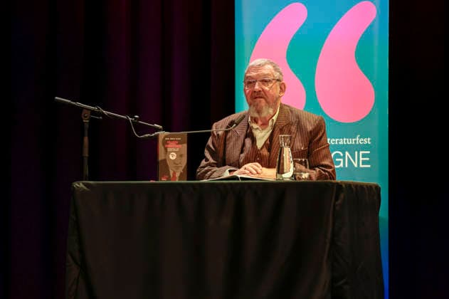 Dietmar Bär bei der lit.Cologne 2026 Veranstaltung Prager Verbrechen - Sabine Rückert und Dietmar Bär über Egon Erwin Kisch im Theater am Tanzbrunnen. Köln, 15.03.2026