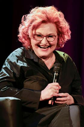 Sabine Rückert bei der lit.Cologne 2026 Veranstaltung Prager Verbrechen - Sabine Rückert und Dietmar Bär über Egon Erwin Kisch im Theater am Tanzbrunnen. Köln, 15.03.2026