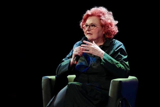 Sabine Rückert bei der lit.Cologne 2026 Veranstaltung Prager Verbrechen - Sabine Rückert und Dietmar Bär über Egon Erwin Kisch im Theater am Tanzbrunnen. Köln, 15.03.2026