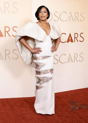 Tamron Hall arrives on the red carpet for the 98th annual Academy Awards in the Hollywood section of Los Angeles on Sunday, March 15, 2026. Conan O Brien will host the Oscars for the second consecutive year.  LAP20260315403 JOHNxANGELILLO
