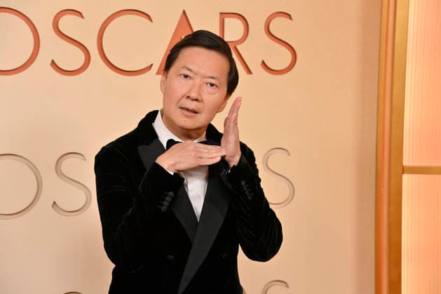 Ken Jeong arrives on the red carpet for the 98th annual Academy Awards in the Hollywood section of Los Angeles on Sunday, March 15, 2026. Conan O Brien will host the Oscars for the second consecutive year.  LAP20260315114 JIMxRUYMEN