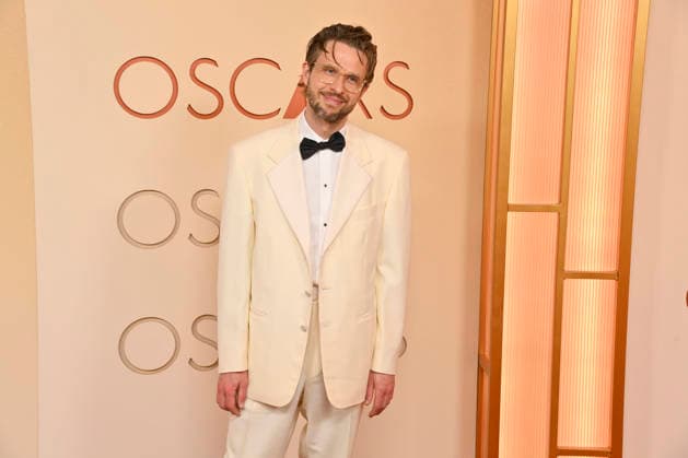 Anders Danielsen Lie arrives on the red carpet for the 98th annual Academy Awards in the Hollywood section of Los Angeles on Sunday, March 15, 2026. Conan O Brien will host the Oscars for the second consecutive year.  LAP20260315117 JIMxRUYMEN