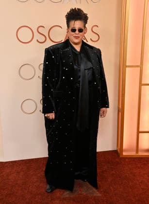 Brittany Howard arrives on the red carpet for the 98th annual Academy Awards in the Hollywood section of Los Angeles on Sunday, March 15, 2026. Conan O Brien will host the Oscars for the second consecutive year.  LAP20260315157 JIMxRUYMEN