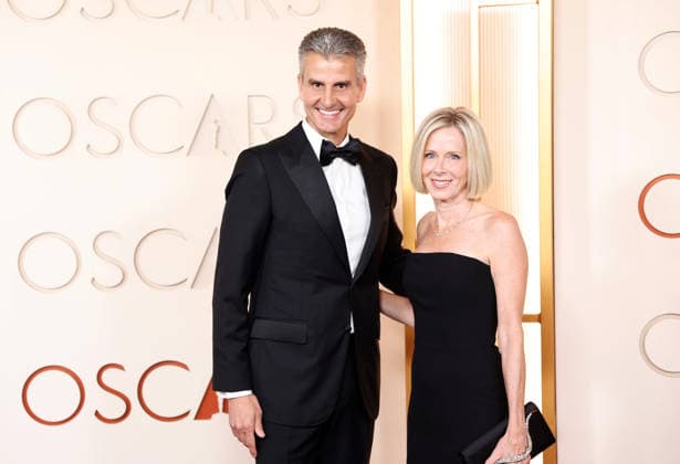 (L-R) Josh D Amaro, CEO of Disney, and Susan D Amaro attend the 98th Oscars arrive on the red carpet for the 98th annual Academy Awards in the Hollywood section of Los Angeles on Sunday, March 15, 2026. Conan O Brien will host the Oscars for the second consecutive year.  LAP20260315614 JOHNxANGELILLO
