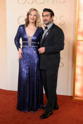 March 15, 2026, Hollywood, California, USA: (L-R) Emily V. Gordon and Kumail Nanjiani at the red carpet of the 98th Annual Academy Awards on Sunday March 15, 2026 at the Dolby Theater in Hollywood, California. MARK HAMMOND BNS PI Hollywood USA  - ZUMAp124 20260315_zaa_p124_033 Copyright: xMarkxHammondx