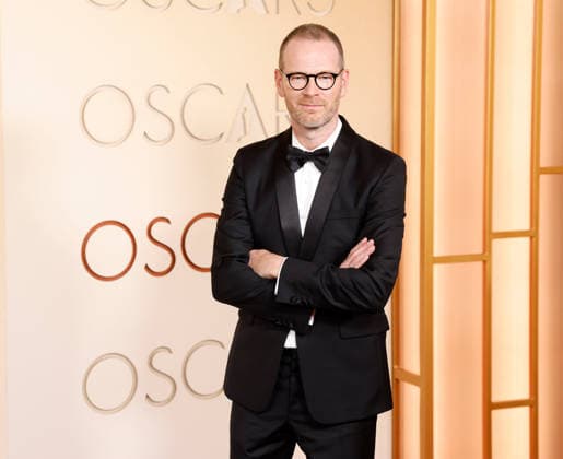 Joachim Trier attends the 98th Oscars on the red carpet for the 98th annual Academy Awards in the Hollywood section of Los Angeles on Sunday, March 15, 2026. Conan O Brien will host the Oscars for the second consecutive year.  LAP20260315685 JOHNxANGELILLO