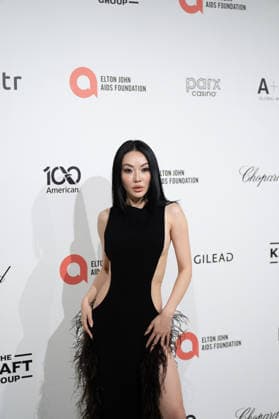 34th Annual Elton John AIDS Foundation Academy Awards Viewing Party Jessica Wang arrives on the red carpet of the 34th Annual Elton John AIDS Foundation Academy Awards Viewing Party at West Hollywood Park in Hollywood California on March 15, 2026. (Contributing Photographer, Connor Terry) West Hollywood California United States Copyright: xConnorxTerry imageSPACEx