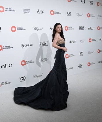 34th Annual Elton John AIDS Foundation Academy Awards Viewing Party Dove Cameron arrives on the red carpet of the 34th Annual Elton John AIDS Foundation Academy Awards Viewing Party at West Hollywood Park in Hollywood California on March 15, 2026. (Contributing Photographer, Connor Terry) West Hollywood California United States Copyright: xConnorxTerry imageSPACEx