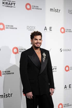 34th Annual Elton John AIDS Foundation Academy Awards Viewing Party Adam Lambert arrives on the red carpet of the 34th Annual Elton John AIDS Foundation Academy Awards Viewing Party at West Hollywood Park in Hollywood California on March 15, 2026. (Contributing Photographer, Connor Terry) West Hollywood California United States Copyright: xConnorxTerry imageSPACEx