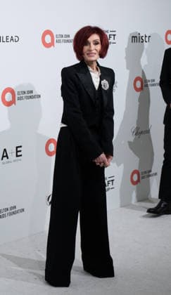 34th Annual Elton John AIDS Foundation Academy Awards Viewing Party Sharon Osbourne arrives on the red carpet of the 34th Annual Elton John AIDS Foundation Academy Awards Viewing Party at West Hollywood Park in Hollywood California on March 15, 2026. (Contributing Photographer, Connor Terry) West Hollywood California United States Copyright: xConnorxTerry imageSPACEx