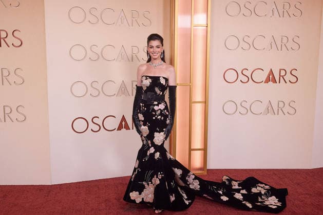 Anne Hathaway arrives on the red carpet of the 98th OscarsÂ® at the DolbyÂ® Theatre at Ovation Hollywood on Sunday, March 15, 2026. Los Angeles CA USA  35008710PLX