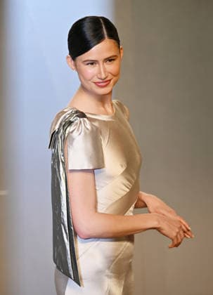 Delaney Rowe arrives on the red carpet at the 2026 Vanity Fair Oscar Party Hosted By Mark Guiducci at Los Angeles County Museum of Art in Los Angeles, California on Sunday, March 15, 2026.  LAP202603154002 CHRISxCHEW