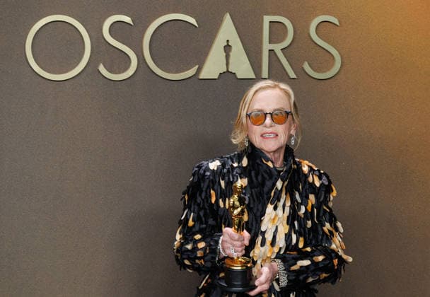 March 15, 2026, Hollywood, California, USA: Amy Madigan, winner of the Best Actress in a Supporting Role award for Ã¢â‚¬oeWeaponsÃ¢â‚¬Â, poses in the press room of the 98th Annual Academy Awards on Sunday March 15, 2026 at the Dolby Theater in Hollywood, California. PRENSA INTERNACIONAL Hollywood USA  - ZUMAp124 20260315_zaa_p124_299 Copyright: xPrensaxInternacionalx