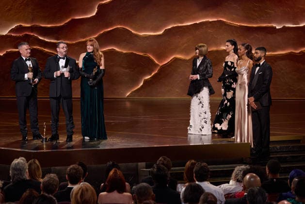 98th Oscars, Academy Awards Jordan Samuel, Mike Hill, and Cliona Furey accept the Oscar for Makeup and Hairstyling during the 98th Oscars at the Dolby Theatre at Ovation Hollywood on Sunday, March 15, 2026., Credit:Trae Patton The Academy Avalon United States of America, CA, Hollywood, Dolby Theater  Copyright: xTraexPattonx xThexAcademyx xAvalonx 1083370597