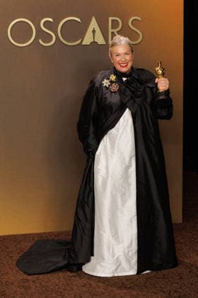 March 15, 2026, Hollywood, California, USA: Kate Hawley, winner of the Best Costume Design award for Frankenstein , poses in the press room of the 98th Annual Academy Awards on Sunday March 15, 2026 at the Dolby Theater in Hollywood, California. PRENSA INTERNACIONAL Hollywood USA - ZUMAp124 20260315_zaa_p124_307 Copyright: xPrensaxInternacionalx