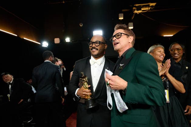 98th Oscars, Academy Awards Ryan Coogler backstage with the Oscar for Original Screenplay next to Robert Downey Jr. during the 98th Oscars at the Dolby Theatre at Ovation Hollywood on Sunday, March 15, 2026., Credit:Richard Harbaugh The Academy Avalon United States of America, CA, Hollywood, Dolby Theater  Copyright: xRichardxHarbaughx xThexAcademyx xAvalonx 1083377285