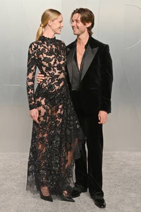 Vanity Fair Oscar Party 2026 Abby Champion and Patrick Schwarzenegger arriving at the Vanity Fair Oscar Party held at LACMA David Geffen Galleries on March 15, 2026 in Los Angeles, CA. Los Angeles LACMA David Geffen Galleries California USA Copyright: xOConnor-Arroyox xAFF-USA.comx