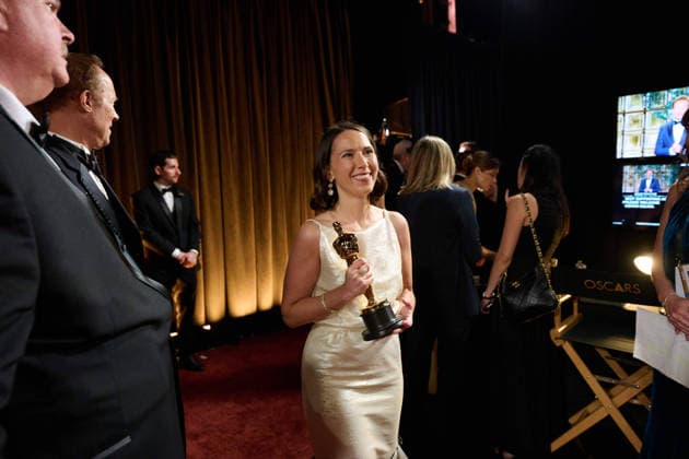 Natalie Musteata pose backstage with the OscarÂ® for Live Action Short Film during the 98th OscarsÂ® at DolbyÂ® Theatre at Ovation Hollywood on Sunday, March 15, 2026. Los Angeles CA USA  350081178PLX