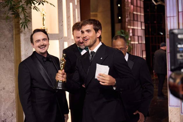 David Breschel, Jack Piatt and Sam A. Davis backstage with the OscarÂ® for Live Action Short Film during the 98th OscarsÂ® at DolbyÂ® Theatre at Ovation Hollywood on Sunday, March 15, 2026. Los Angeles CA USA  350081188PLX