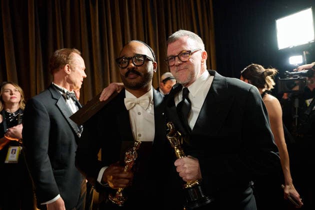 Ryan Coogler with the OscarÂ® for Original Screenplay backstage with Paul Thomas Anderson with the OscarÂ® for Adapted Screenplay during the 98th OscarsÂ® at DolbyÂ® Theatre at Ovation Hollywood on Sunday, March 15, 2026. Los Angeles CA USA  350081221PLX