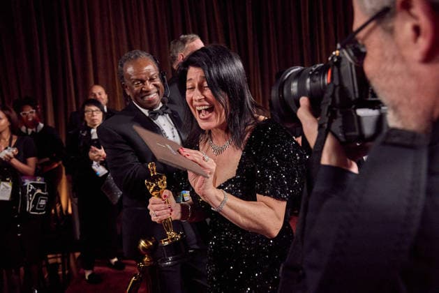 Cassandra Kulukundis poses backstage with the OscarÂ® for Casting during the 98th OscarsÂ® at DolbyÂ® Theatre at Ovation Hollywood on Sunday, March 15, 2026. Los Angeles CA USA  350081270PLX