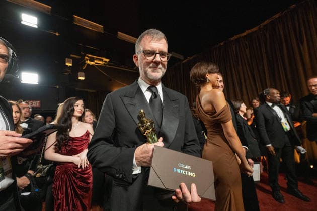 Mikey Madison, Paul Thomas Anderson, Zendaya and Robert Pattinson backstage during the live 98th OscarsÂ® at the Dolby Theatre at Ovation Hollywood in Los Angeles, CA, on Sunday, March 15, 2026. Los Angeles CA USA  350081288PLX
