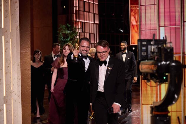 Radovan Sibrt and Pavel Talankin pose backstage with the OscarÂ® for Documentary Feature Film during the live ABC Telecast of the 98th OscarsÂ® at DolbyÂ® Theatre at Ovation Hollywood on Sunday, March 15, 2026. Los Angeles CA USA  350081292PLX