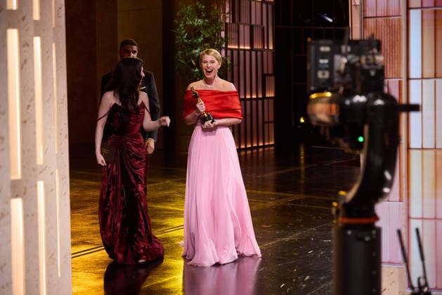Jessie Buckley accepts the OscarÂ® for Actress in a Leading Role during the 98th OscarsÂ® at the DolbyÂ® Theatre at Ovation Hollywood on Sunday, March 15, 2026. Los Angeles CA USA  350081306PLX
