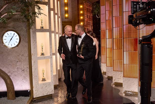 Joachim Trier poses backstage with the OscarÂ® for International Feature Film during the live ABC Telecast of the 98th OscarsÂ® at DolbyÂ® Theatre at Ovation Hollywood on Sunday, March 15, 2026. Los Angeles CA USA  350081324PLX