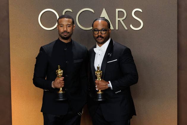 March 15, 2026, Hollywood, California, USA: Ryan Coogler, winner of the Best Original Script Award and Michael B. Jordan (R), winner of the Best Actor in a Leading Role Award for Ã¢â‚¬oeSinnersÃ¢â‚¬Â in the press room of the 98th Annual Academy Awards on Sunday March 15, 2026 at the Dolby Theater in Hollywood, California. PRENSA INTERNACIONAL Hollywood USA - ZUMAp124 20260315_zaa_p124_386 Copyright: xPrensaxInternacionalx