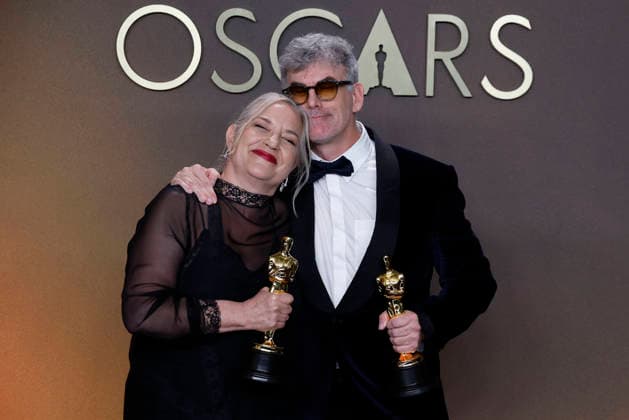 March 15, 2026, Hollywood, California, USA: (L-R) Tamara Deverell and Shane Vieau in the press room of the 98th Annual Academy Awards on Sunday March 15, 2026 at the Dolby Theater in Hollywood, California. BURT HARRIS BNS PI Hollywood USA - ZUMAp124 20260315_zaa_p124_443 Copyright: xBurtxHarrisx