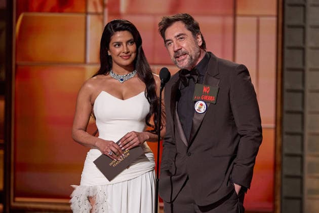 March 15, 2026, Hollywood, California, USA: Priyanka Chopra Jonas and Javier Bardem present the Oscar for International Feature Film during the 98th Oscars at the Dolby Theatre at Ovation Hollywood on Sunday. Hollywood USA  - ZUMAz03_ 20260315_zah_z03_130 Copyright: xTraexPattonx