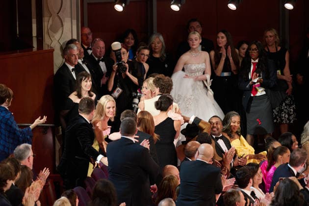 March 15, 2026, Hollywood, California, USA: Radovan Sibrt, Alzbeta Karaskova, David Borenstein, Pavel Talankin, and Helle Faber win the OscarÂ¨ for Documentary Feature Film during the live ABC Telecast of the 98th Oscars at Dolby Theatre at Ovation Hollywood on Sunday6. Hollywood USA  - ZUMAz03_ 20260315_zah_z03_131 Copyright: xWallyxSkalijx