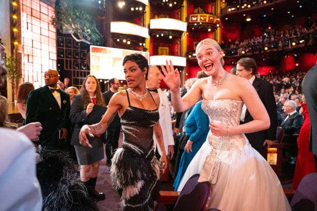 March 15, 2026, Hollywood, California, USA: Teyana Taylor and Elle Fanning attend the 98th Oscars at the Dolby Theatre at Ovation Hollywood in Los Angeles, Hollywood USA  - ZUMAz03_ 20260315_zah_z03_154 Copyright: xRichardxHarbaughx