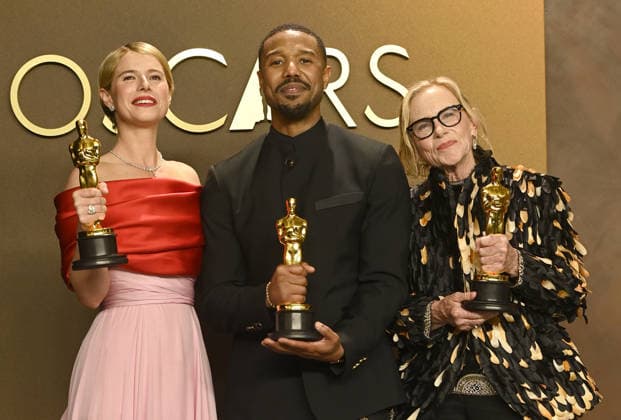 Winners in the press room of the 98th Academy Awards at Dolby Thetre in Los Angeles Featuring: Jessie Buckley, Michael B. Jordan and Amy Madigan Where: Los Angeles, California, United States When: 15 Mar 2026 Credit: Valerie Goodloe MediaPunch INSTARimages EDITORIAL USE ONLY. NOT FOR USE BY NEWSPAPERS BASED IN THE UK. Copyright: xx instar55555614