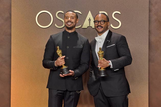 98th Oscars, Academy Awards Michael B. Jordan and Ryan Coogler pose backstage with the Oscar for Actor in a Leading Role during the 98th Oscars at Dolby Theatre at Ovation Hollywood on Sunday, March 15, 2026., Credit:Etienne Laurent The Academy Avalon United States of America, CA, Hollywood, Dolby Theater  Copyright: xEtiennexLaurentx xThexAcademyx xAvalonx 1083397548