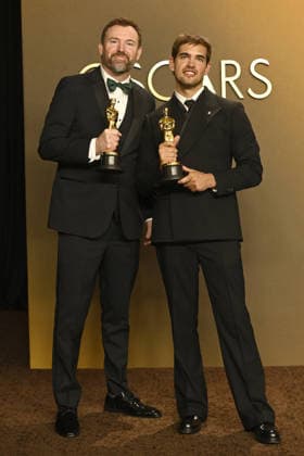 Winners in the press room of the 98th Academy Awards at Dolby Thetre in Los Angeles Featuring: Jack Piatt and Sam A. Davis Where: Los Angeles, California, United States When: 15 Mar 2026 Credit: Valerie Goodloe MediaPunch INSTARimages EDITORIAL USE ONLY. NOT FOR USE BY NEWSPAPERS BASED IN THE UK. Copyright: xx instar55555657