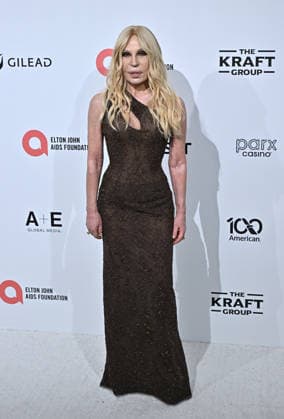 Elton John AIDS Foundation Academy Awards Party Donatella Versace arriving to the 34th Annual Elton John AIDS Foundation Academy Awards viewing party held at the West Hollywood Park on March 15, 2026 in West Hollywood, CA. West Hollywood Park California USA Copyright: xStarbuck xAFF-USA.COMx