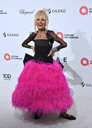 Elton John AIDS Foundation Academy Awards Party Betsey Johnson arriving to the 34th Annual Elton John AIDS Foundation Academy Awards viewing party held at the West Hollywood Park on March 15, 2026 in West Hollywood, CA. West Hollywood Park California USA Copyright: xStarbuck xAFF-USA.COMx