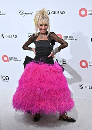 Elton John AIDS Foundation Academy Awards Party Betsey Johnson arriving to the 34th Annual Elton John AIDS Foundation Academy Awards viewing party held at the West Hollywood Park on March 15, 2026 in West Hollywood, CA. West Hollywood Park California USA Copyright: xStarbuck xAFF-USA.COMx