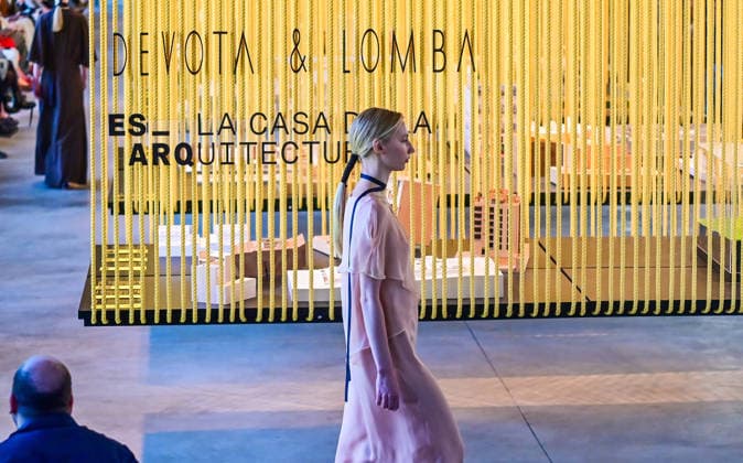 March 16, 2026, Madrid, Madrid, SPAIN: Models walk the runway during the Devota & Lomba Fall Winter 2026 2027 fashion show as part of Madrid es Moda at Casa de la Arquitectura on in Madrid Madrid SPAIN  - ZUMAz108 20260316_znp_z108_012 Copyright: xRichardxZubelzux