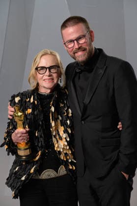 LOS ANGELES, USA March 15, 2026 Amy Madigan director Zach Cregger at the Vanity Fair Oscar Party at the David Geffen Gallery at LACMA Picture Paul Smith Featureflash 454137 2026 03 15 CA Los Angeles  Copyright: xPaulxSmithx xFeaturesxFlashx xStarfacex STAR_454137_177