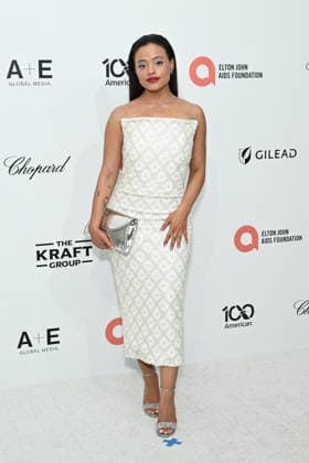 March 15, 2026, Los Angeles, California, USA: 15 March 2026 - West Hollywood, California - SARAH JEFFERY at the 34th Annual Elton John AIDS Foundation Academy Awards Viewing Party held at West Hollywood Park Los Angeles USA  - ZUMAs247 20260315_zmp_s247_075 Copyright: xCharliexSteffensx