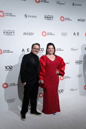 34th Annual Elton John AIDS Foundation Academy Awards Viewing Party Ben Falcone and Melissa McCarthy arrive on the red carpet of the 34th Annual Elton John AIDS Foundation Academy Awards Viewing Party at West Hollywood Park in Hollywood California on March 15, 2026. (Contributing Photographer, Connor Terry) West Hollywood California United States Copyright: xConnorxTerry imageSPACEx
