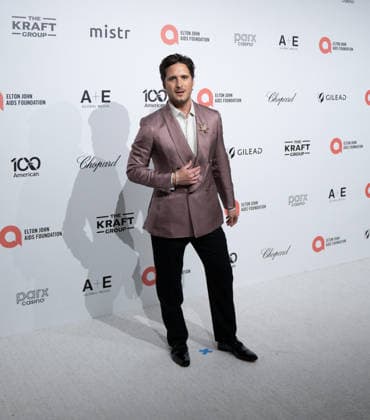 34th Annual Elton John AIDS Foundation Academy Awards Viewing Party Diego Boneta arrives on the red carpet of the 34th Annual Elton John AIDS Foundation Academy Awards Viewing Party at West Hollywood Park in Hollywood California on March 15, 2026. (Contributing Photographer, Connor Terry) West Hollywood California United States Copyright: xConnorxTerry imageSPACEx