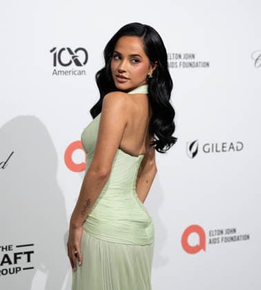 34th Annual Elton John AIDS Foundation Academy Awards Viewing Party Becky G arrives on the red carpet of the 34th Annual Elton John AIDS Foundation Academy Awards Viewing Party at West Hollywood Park in Hollywood California on March 15, 2026. (Contributing Photographer, Connor Terry) West Hollywood California United States Copyright: xConnorxTerry imageSPACEx