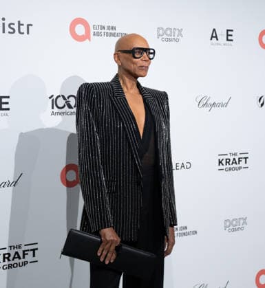 34th Annual Elton John AIDS Foundation Academy Awards Viewing Party RuPaul arrives on the red carpet of the 34th Annual Elton John AIDS Foundation Academy Awards Viewing Party at West Hollywood Park in Hollywood California on March 15, 2026. (Contributing Photographer, Connor Terry) West Hollywood California United States Copyright: xConnorxTerry imageSPACEx