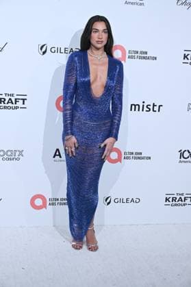 Dua Lipa at arrivals for 34th Annual Elton John AIDS Foundation Academy Awards Viewing Party, West Hollywood Park, Los Angeles, CA, March 15, 2026. Photo By: Michael Mattes Everett Collection 34th Annual Elton John AIDS Foundation Academy Awards Viewing Party PUBLICATIONXNOTxINxCANxCHNxFRAxITAxJPNxNORxPOLxRUSxESPxUKxUSA