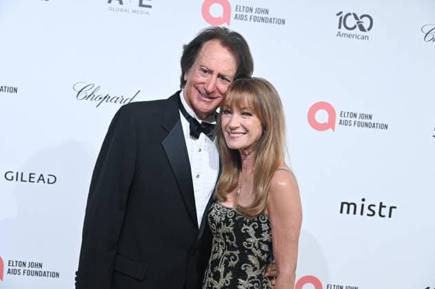 John Zambetti, Jane Seymour at arrivals for 34th Annual Elton John AIDS Foundation Academy Awards Viewing Party, West Hollywood Park, Los Angeles, CA, March 15, 2026. Photo By: Michael Mattes Everett Collection 34th Annual Elton John AIDS Foundation Academy Awards Viewing Party PUBLICATIONXNOTxINxCANxCHNxFRAxITAxJPNxNORxPOLxRUSxESPxUKxUSA